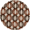 Beige, Rust, Dark Brown / 8' Round