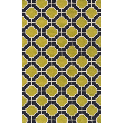 Dream DST-1183 Rug by Surya in light olive, ink blue, light beige. Made from 100% new zeland wool in a unique style.