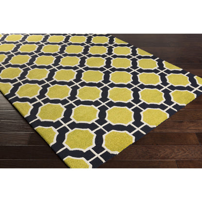 Dream DST-1183 Rug by Surya in light olive, ink blue, light beige. Made from 100% new zeland wool in a unique style.