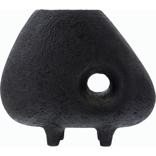 Durvasa Vase - 540769 by Surya in black and textured. Made from terracotta in a modern style.