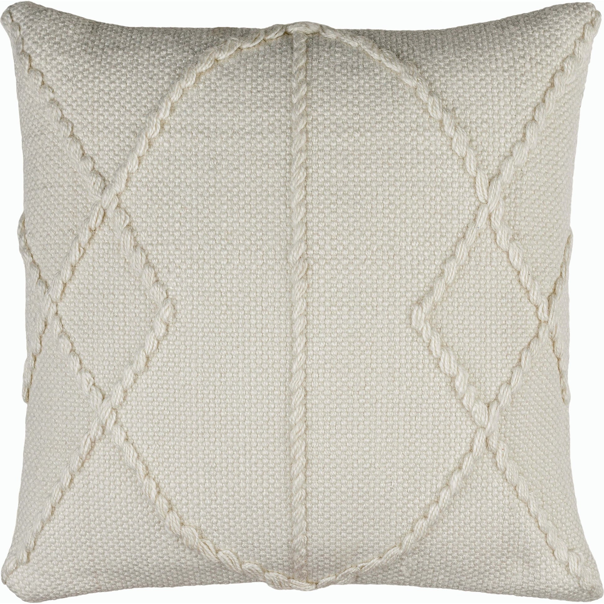 Dortmund Accent Pillow - 487815 by Surya in light silver, white, silver, slate. Made from polyester in a modern style.