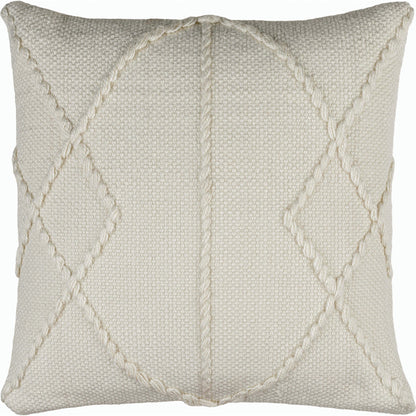 Dortmund Accent Pillow - 487815 by Surya in light silver, white, silver, slate. Made from polyester in a modern style.