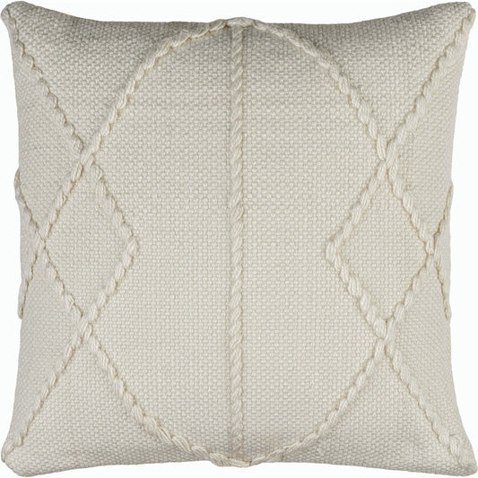 Dortmund Accent Pillow - 487815 by Surya in light silver, white, silver, slate. Made from polyester in a modern style.
