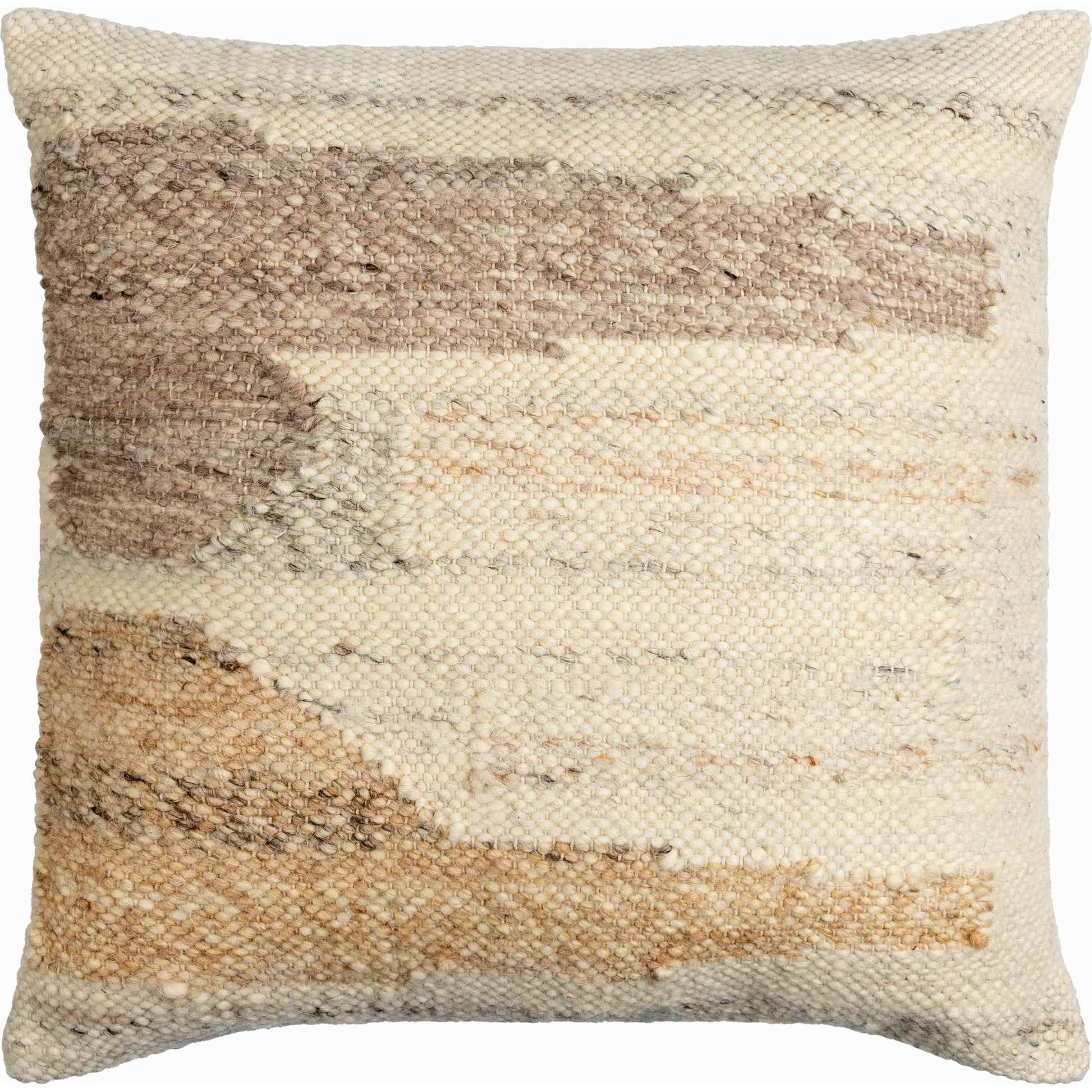 Deccan Traps Pillow - 493418 by Surya in ivory, tan. Made from wool, cotton in a modern style.