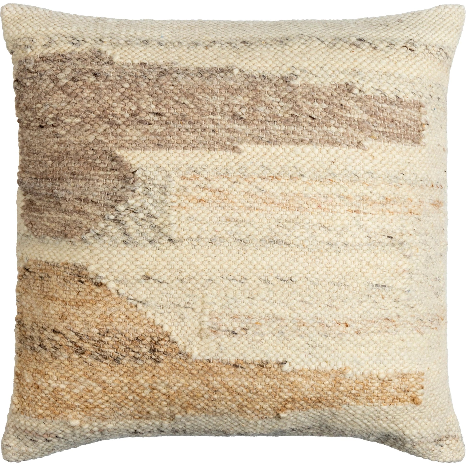 Deccan Traps Pillow - 493418 by Surya in ivory, tan. Made from wool, cotton in a modern style.