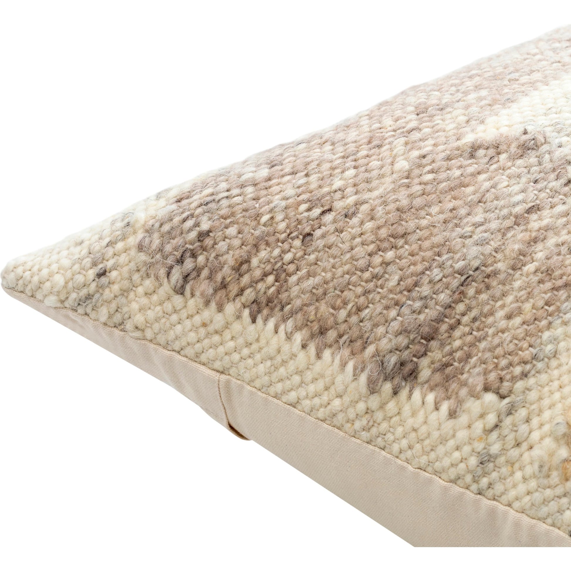 Deccan Traps Pillow - 493418 by Surya in ivory, tan. Made from wool, cotton in a modern style.