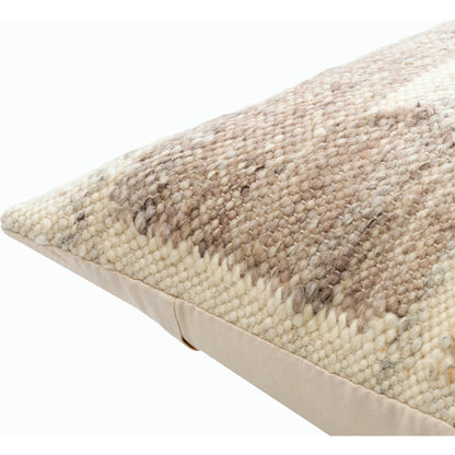 Deccan Traps Pillow - 493418 by Surya in ivory, tan. Made from wool, cotton in a modern style.