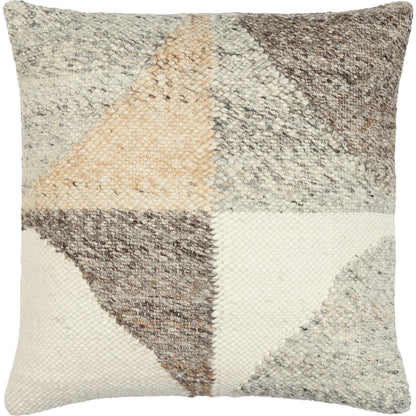 Deccan Traps Pillow - 493429 by Surya in ivory, gray, beige. Made from wool, cotton in a modern style.