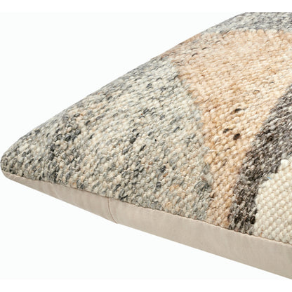 Deccan Traps Pillow - 493429 by Surya in ivory, gray, beige. Made from wool, cotton in a modern style.