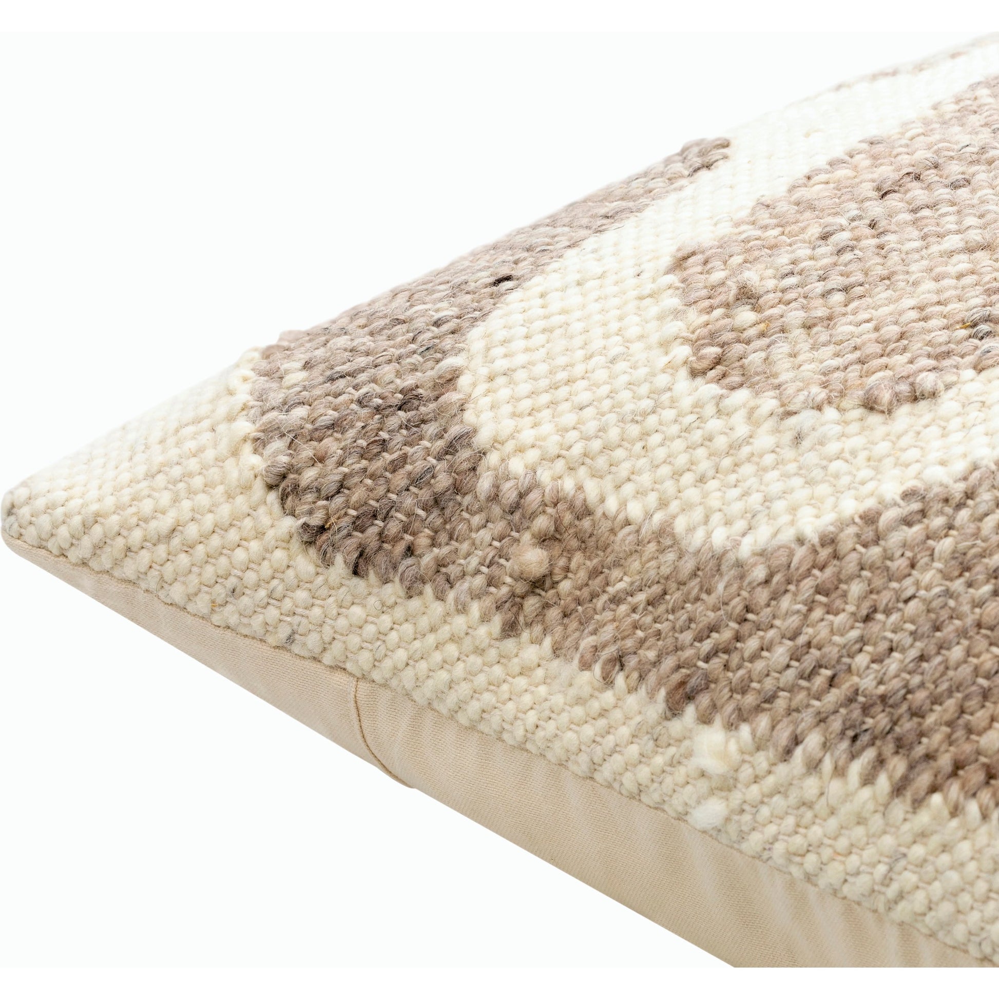 Deccan Traps Pillow - 493434 by Surya in beige, light brown. Made from wool, cotton in a modern style.