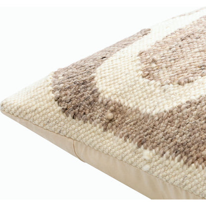 Deccan Traps Pillow - 493434 by Surya in beige, light brown. Made from wool, cotton in a modern style.