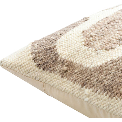 Deccan Traps Pillow - 493434 by Surya in beige, light brown. Made from wool, cotton in a modern style.