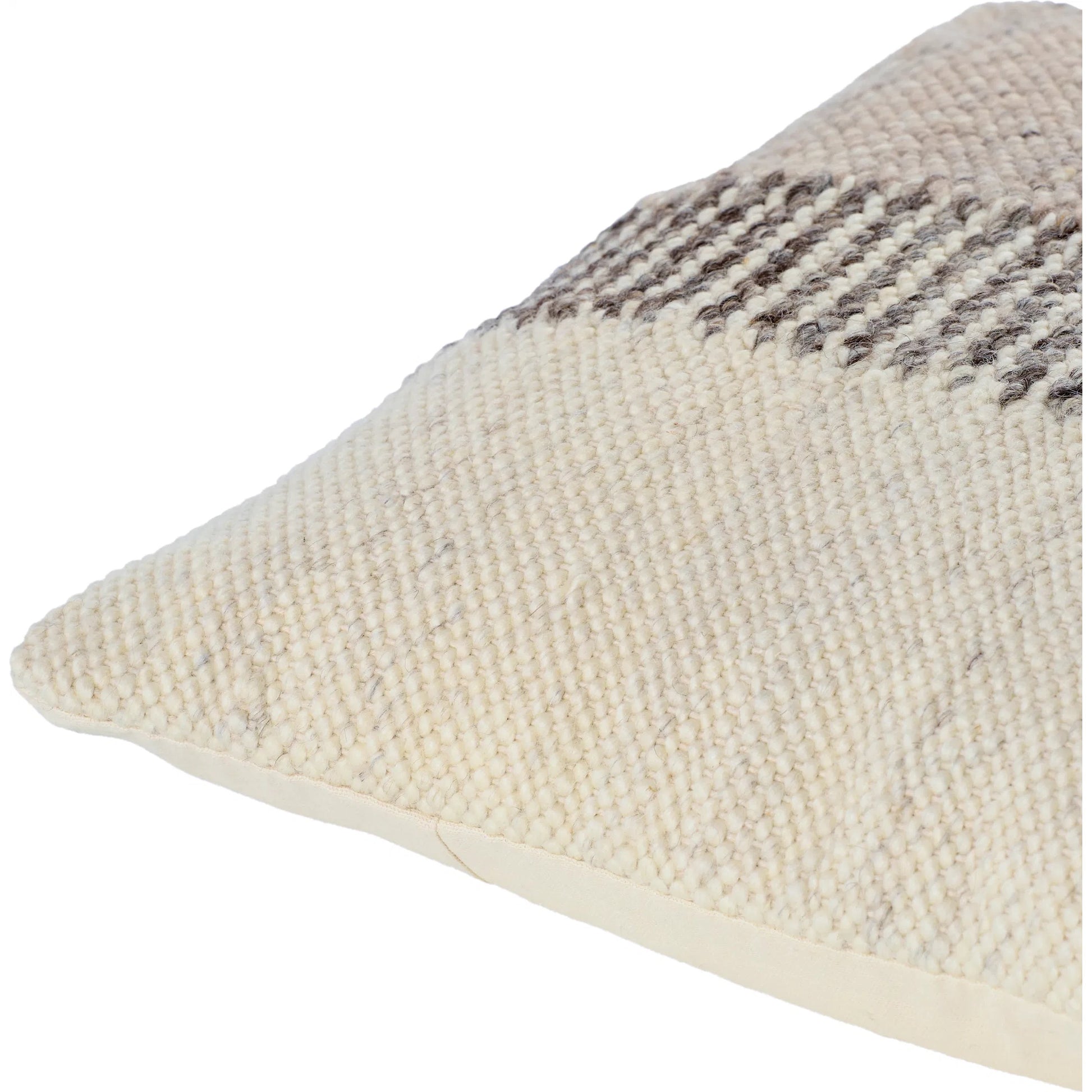 Deccan Traps Accent Pillow - 493444 by Surya in beige, light brown, charcoal. Made from wool, cotton in a rustic style.