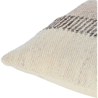 Deccan Traps Accent Pillow - 493444 by Surya in beige, light brown, charcoal. Made from wool, cotton in a rustic style.