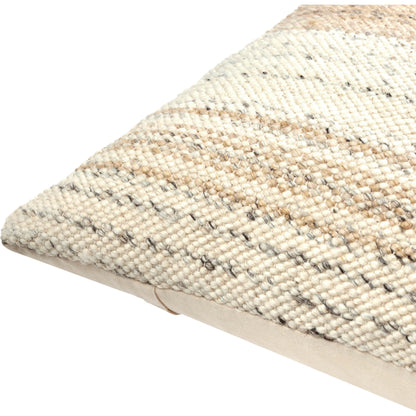 Deccan Traps Pillow - 493460 by Surya in tan, beige, medium gray. Made from wool, cotton in a modern style.