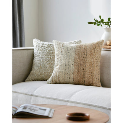 Deccan Traps Pillow - 493460 by Surya in tan, beige, medium gray. Made from wool, cotton in a modern style.