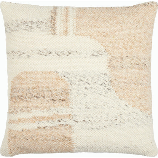 Deccan Traps Pillow - 493476 by Surya in tan, beige, medium gray. Made from wool, cotton in a modern style.