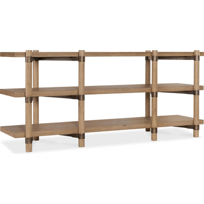 Vineyard Row Console by Hooker Furniture in light wood and sonoma. Made from unique in a transitional style.
