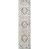 Medium Gray, White, Navy / 2'9" x 5'