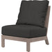 Laguna Outdoor Armless Club in Canvas Flax by Sunset West in browns. Made from aluminum in a modern style.