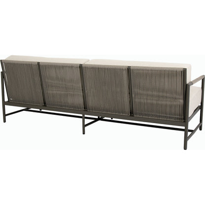 Pietra Outdoor Sofa by Sunset West in graphite. Made from olefin rope in a modern style.
