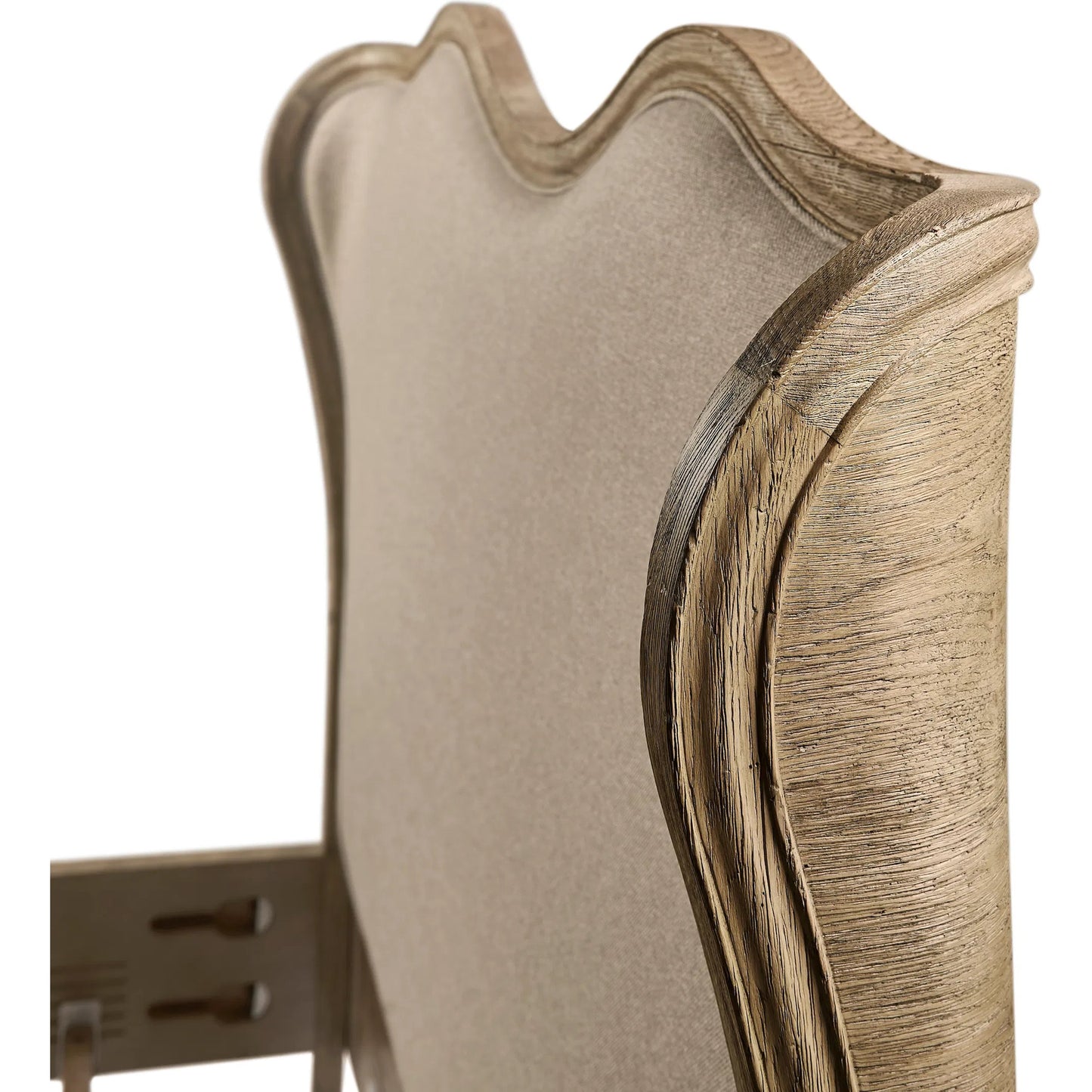 007 SI-2334495 | Closeup | Echo Canyon Upholstered Bed by Jonathan Charles in faded oak. Made from oak, fabric in a unique style.