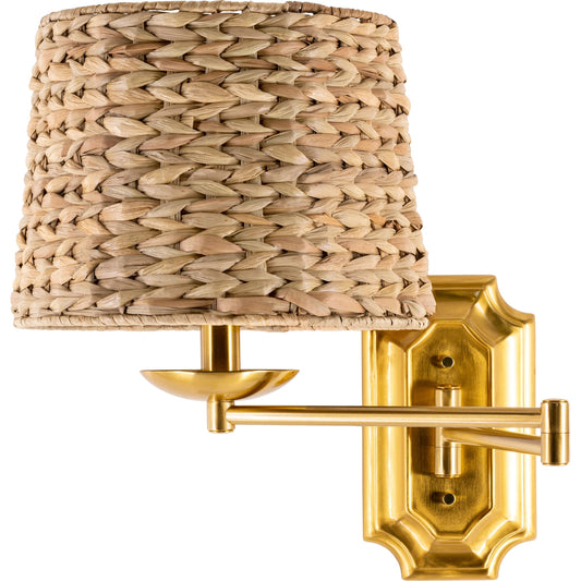 Dustin - 25330 by Surya in natural, gold and platednaturalplated. Made from rattan, metal in a coastal style.