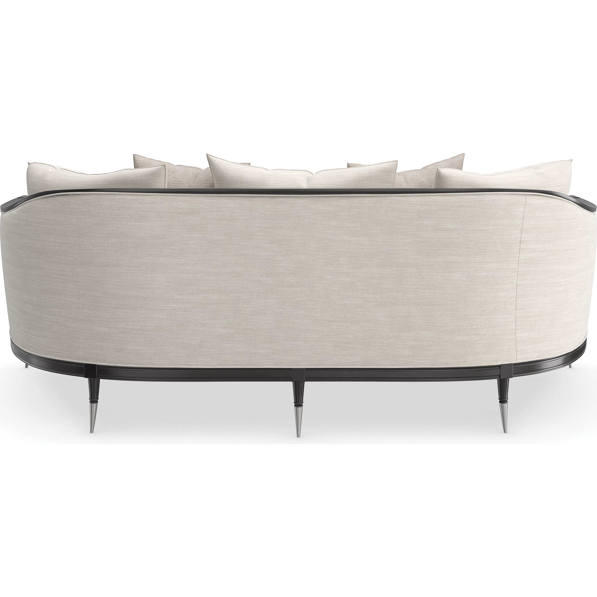 Splash of Flash Sofa by Caracole in almost black. Made from birch in a transitional style.