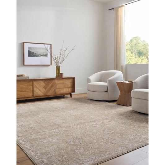 Da Vinci 624987 Rug by Livabliss in light olive, cream, tan, oatmeal, light brown. Made from po