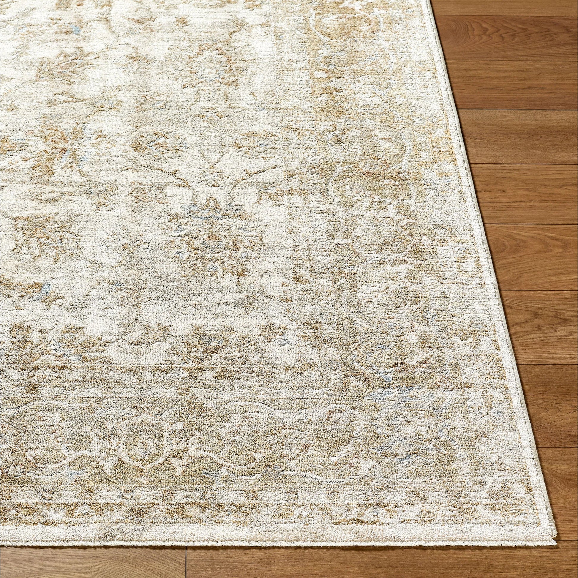 Da Vinci DVC-2316 Rug by Livabliss in ivory, dusty sage, tan, medium brown, light gray, light brown. Made from polyester in a unique style.