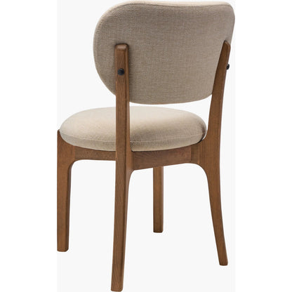 Devin Dining Chair (Set of 2) by Surya in upholstery: cream; base: wheat and wood, finish. Made from polyester, beechwood, polyurethane foam in a transitional style.