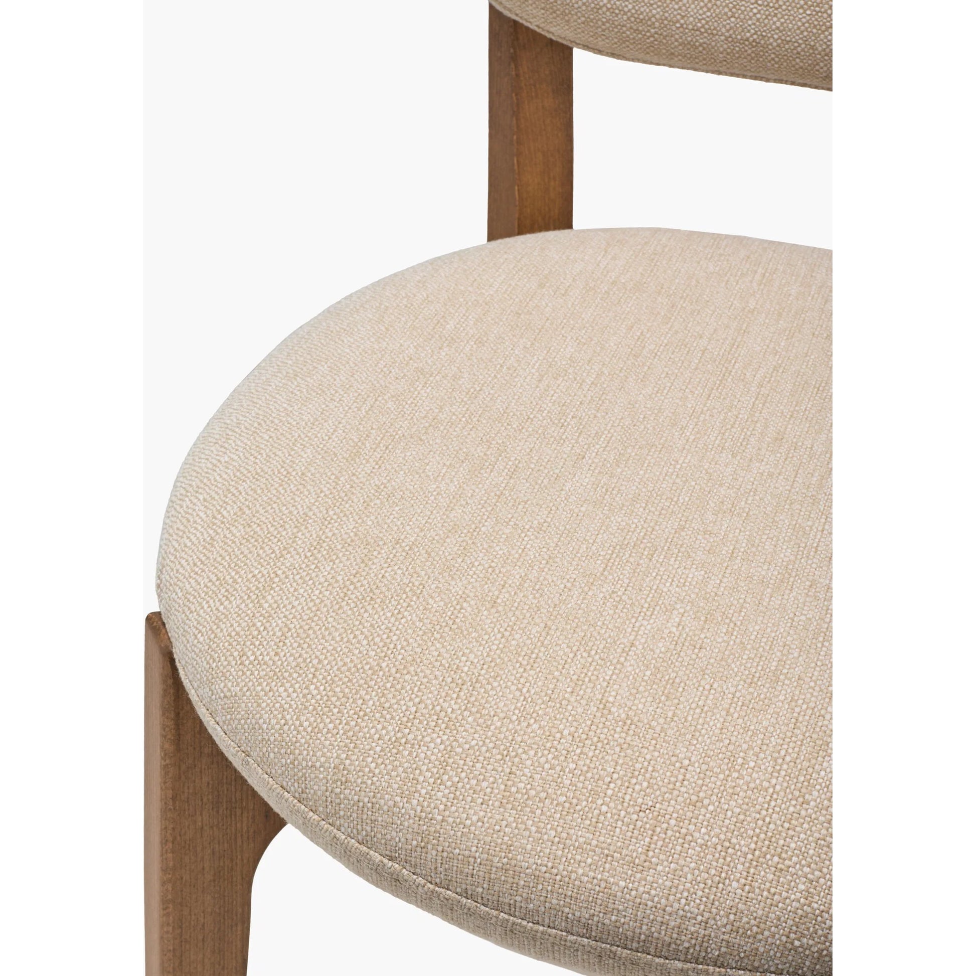 Devin Dining Chair (Set of 2) by Surya in upholstery: cream; base: wheat and wood, finish. Made from polyester, beechwood, polyurethane foam in a transitional style.