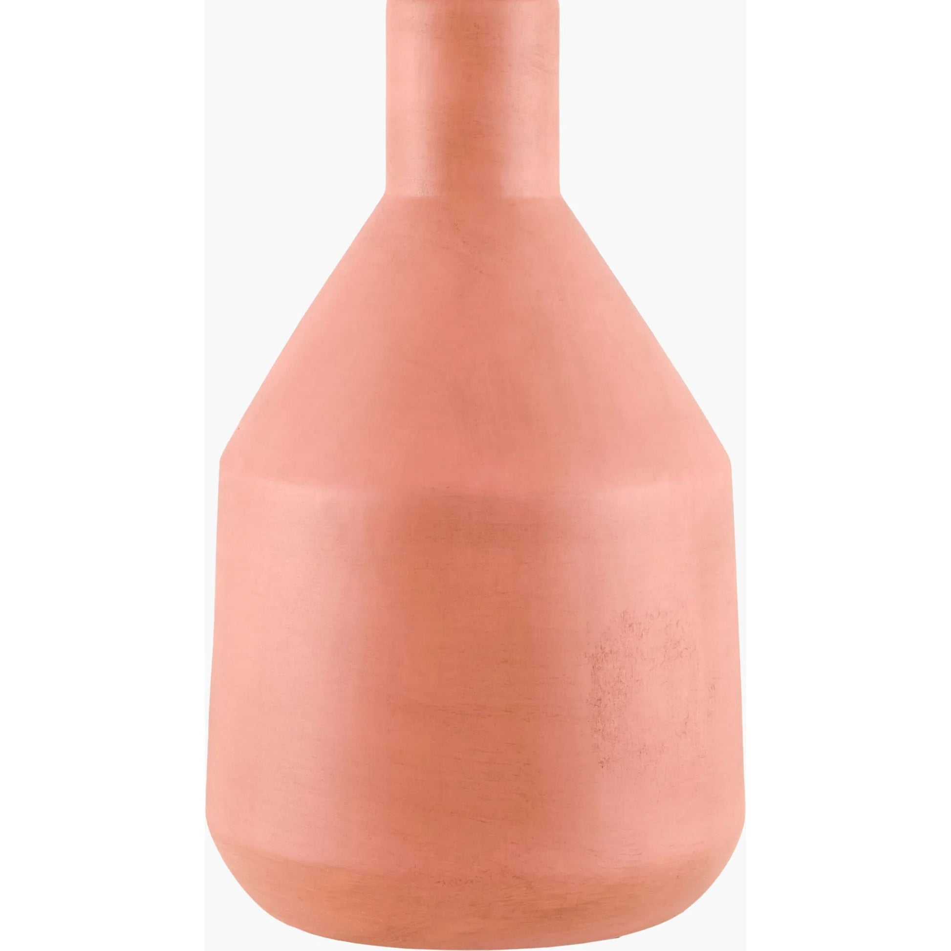 Divo Accent Table Lamp by Livabliss in body: terracotta; shade: white; finial: metallic - nickel; harp: metallic - nickel; cord: translucent and plated, painted. Made from ceramic, linen, polyester, steel in a modern style.