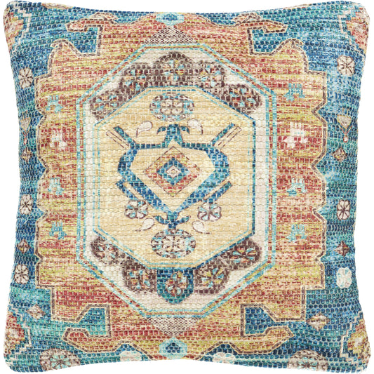 Devonshire Pillow - 24210 by Surya in aqua, beige, bright blue. Made from 80% polyester, 20% cotton, 100% cotton in a transitional style.