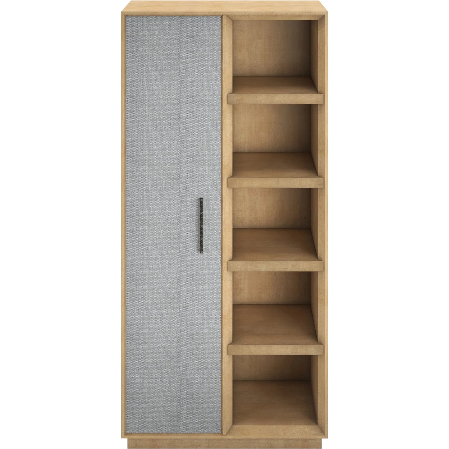 003 SI-2447945 | Additional Silo | Loft Etagere Bookcase by A.R.T. Furniture in brown and natural maple. Made from poplar, rubberwood, figured maple, fabric in a modern style.
