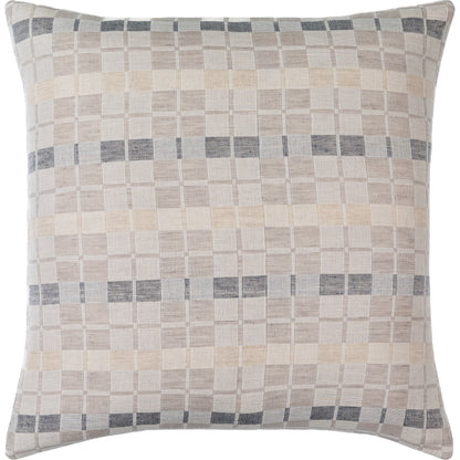 Divya Pillow - 481856 by Surya in light beige. Made from front: 60% linen, 40% cotton, back: 60% linen in a modern style.