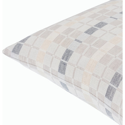 Divya Pillow - 481856 by Surya in light beige. Made from front: 60% linen, 40% cotton, back: 60% linen in a modern style.