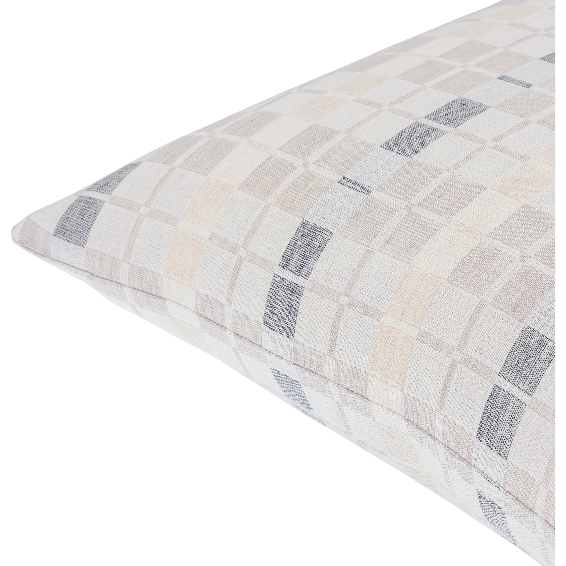 Divya Pillow - 481856 by Surya in light beige. Made from front: 60% linen, 40% cotton, back: 60% linen in a modern style.