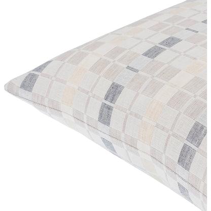 Divya Pillow - 481856 by Surya in light beige. Made from front: 60% linen, 40% cotton, back: 60% linen in a modern style.