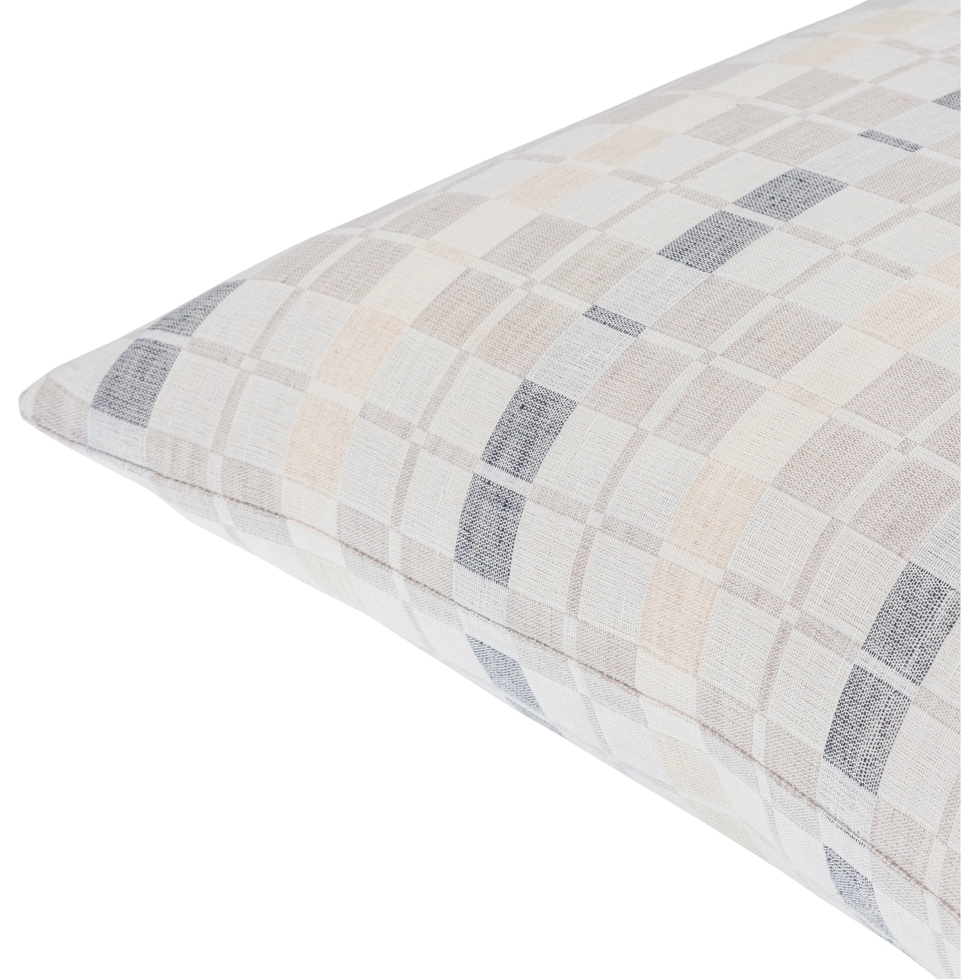 Divya Pillow - 481856 by Surya in light beige. Made from front: 60% linen, 40% cotton, back: 60% linen in a modern style.
