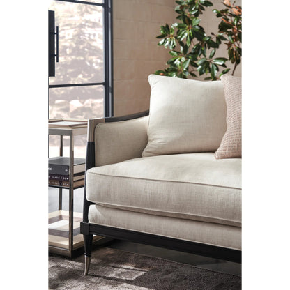 Splash of Flash Sofa by Caracole in almost black. Made from birch in a transitional style.