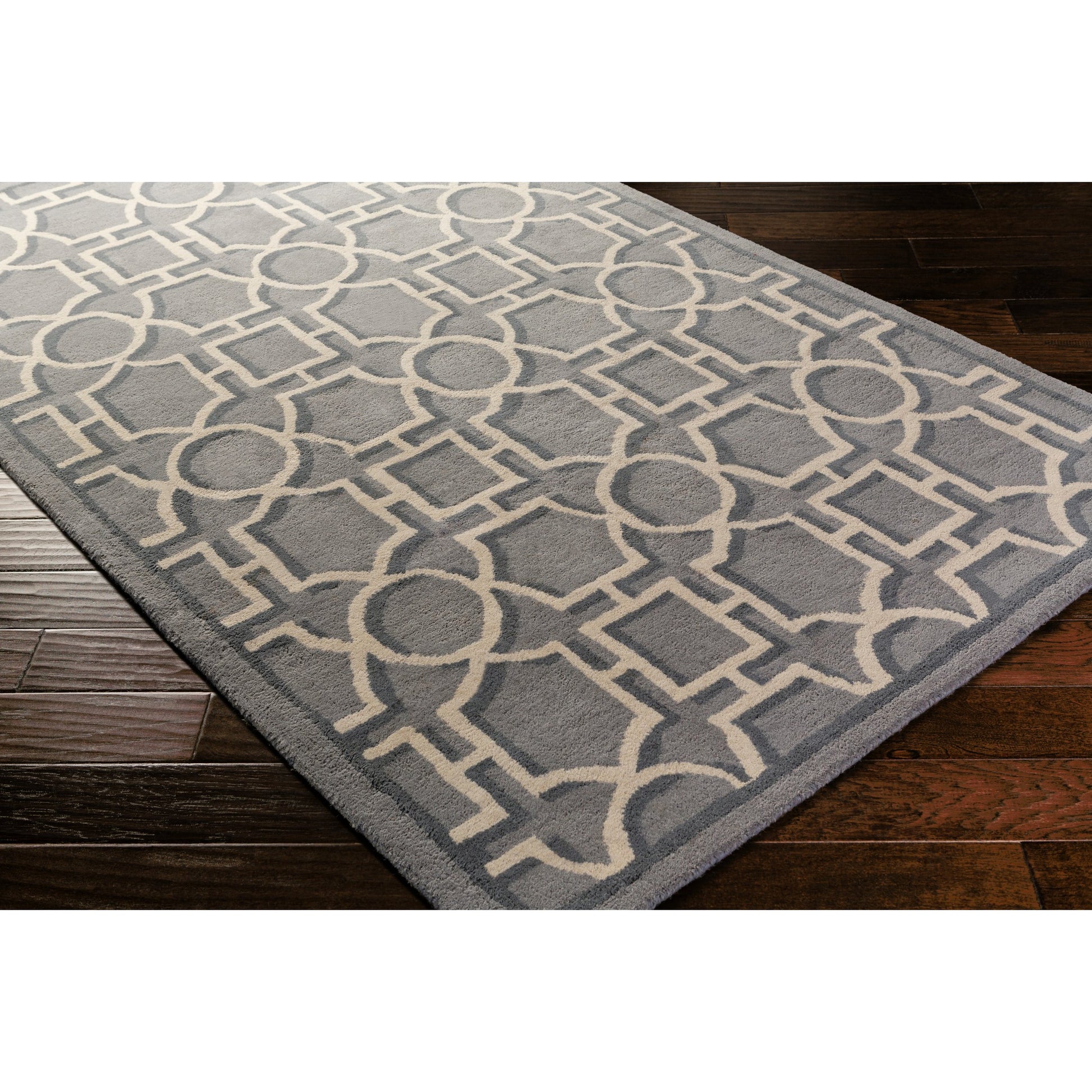 Dwell B Rug - 15419 by Surya in charcoal, medium gray. Made from 100% wool in a unique style.