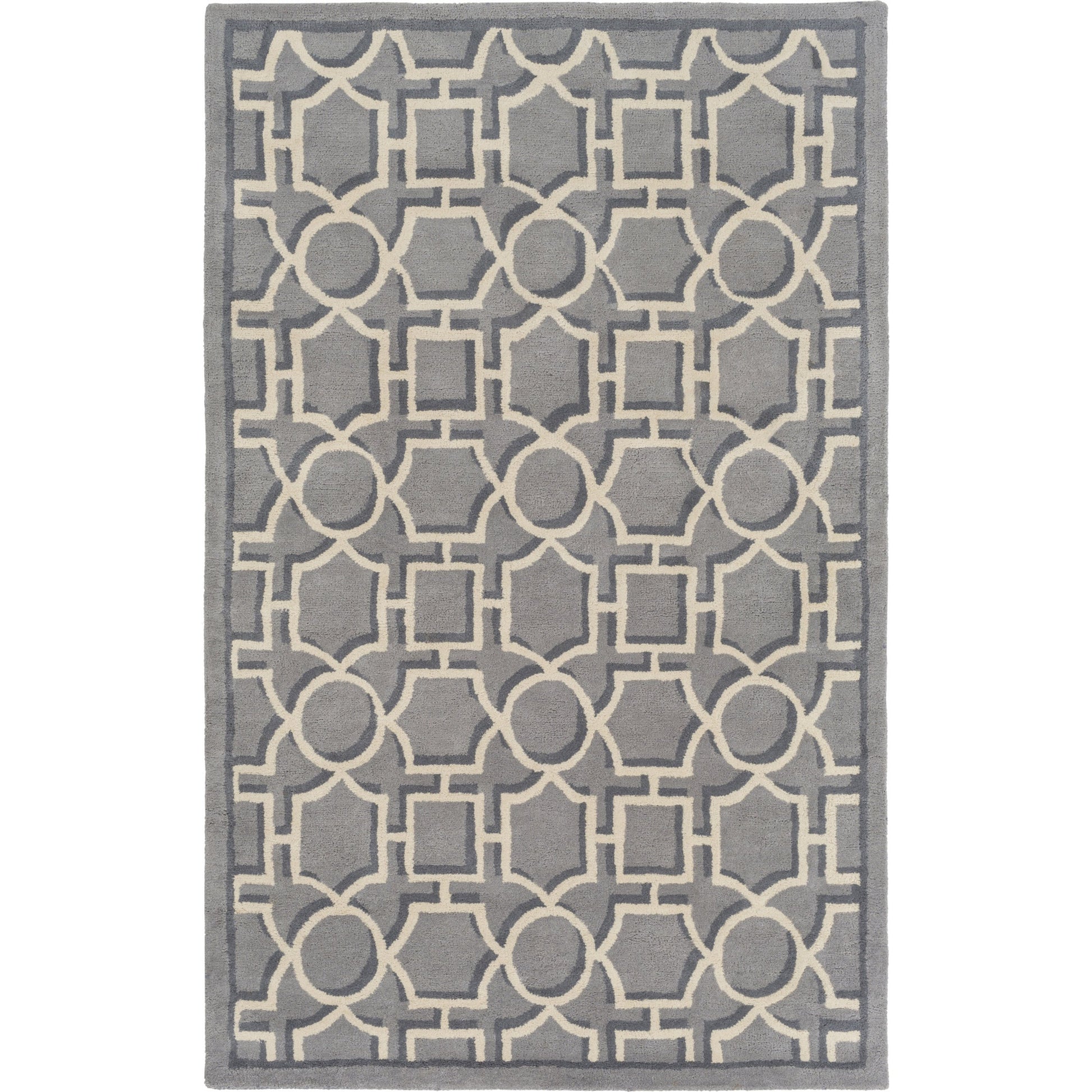 Dwell B Rug - 15419 by Surya in charcoal, medium gray. Made from 100% wool in a unique style.