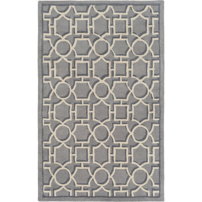 Dwell B Rug - 15419 by Surya in charcoal, medium gray. Made from 100% wool in a unique style.
