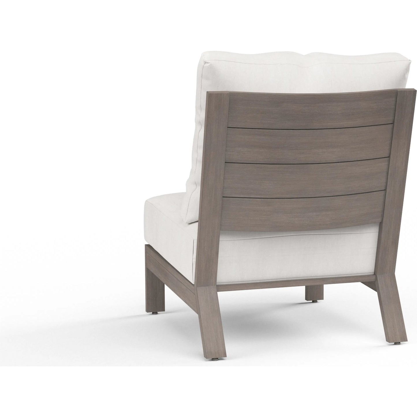 002 SI-2166956 | Additional Silo | Laguna Outdoor Armless Club in Canvas Flax by Sunset West in driftwood. Made from aluminum in a modern style.