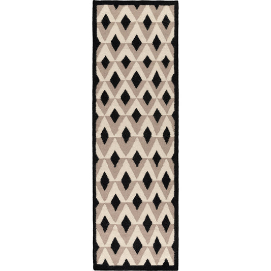 Dwell D Rug - 15474 by Surya in black, taupe, charcoal. Made from 100% wool in a unique style.