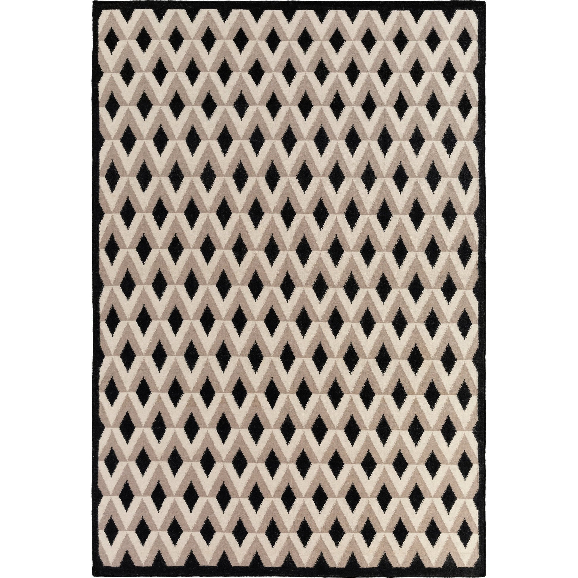 Dwell D DWD-1000 Rug by Surya in black, taupe, charcoal. Made from 100% wool in a unique style.