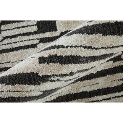 Gilmore Stripes GIL39UPF Rug by Feizy in ivory, black. Made from polypropylene in a unique style.
