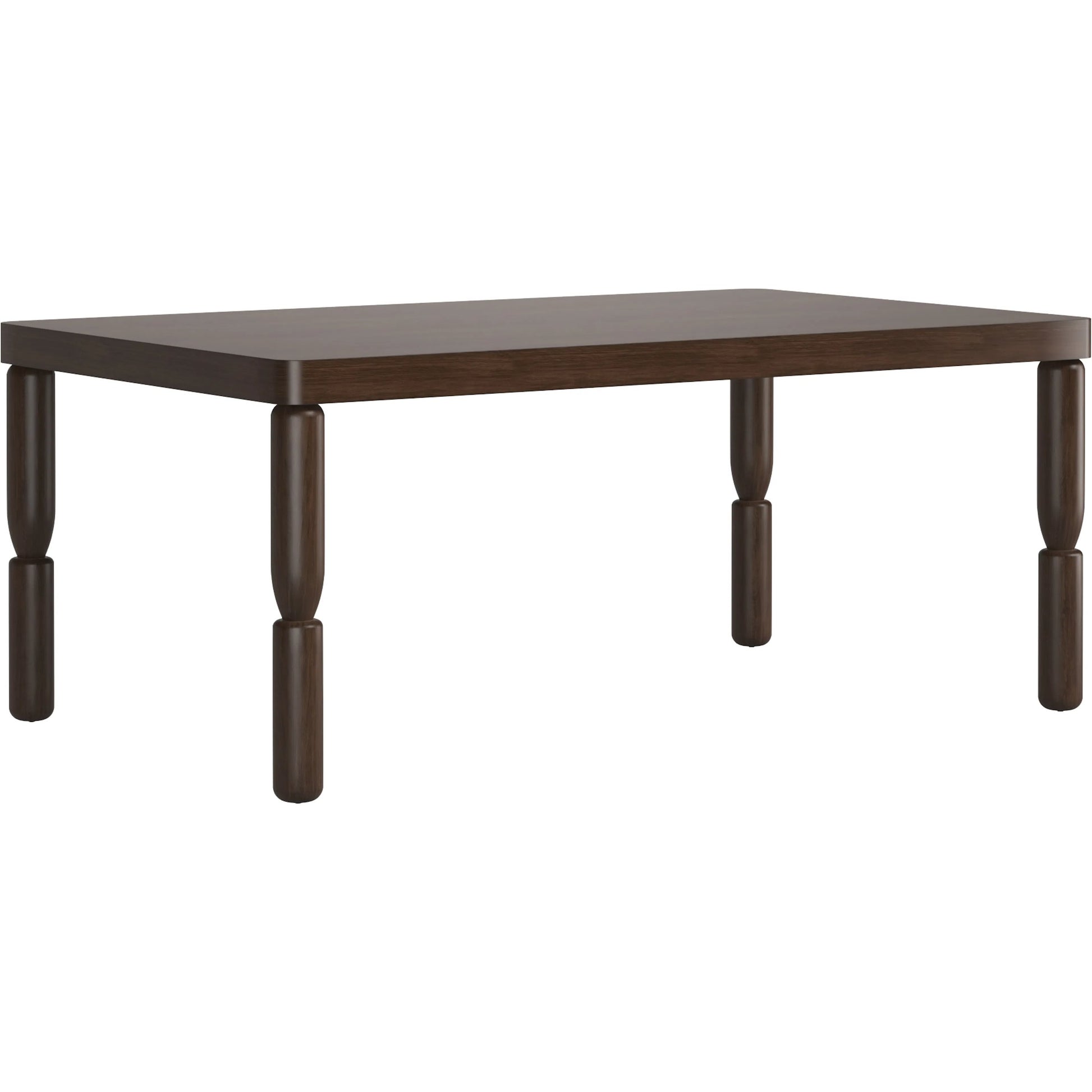 Verge Rectangular Dining Table by A.R.T. Furniture in handcrated walnut. Made from poplar, parawood solids, walnut veneer in a traditional style.