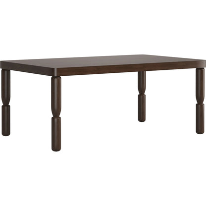 Verge Rectangular Dining Table by A.R.T. Furniture in handcrated walnut. Made from poplar, parawood solids, walnut veneer in a traditional style.